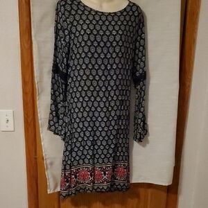 Navy print miss pinky dress